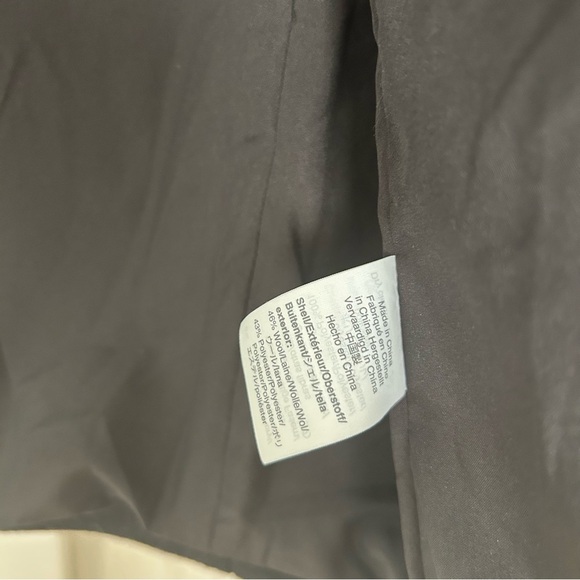 J Crew Factory Wool Blend Pea Coat Black - Picture 5 of 7